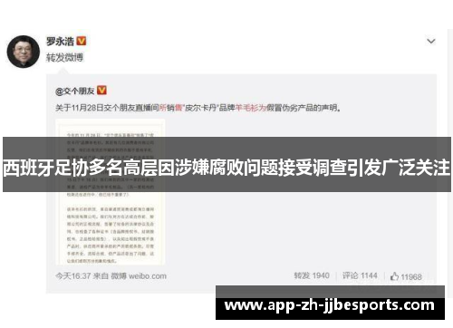 西班牙足协多名高层因涉嫌腐败问题接受调查引发广泛关注