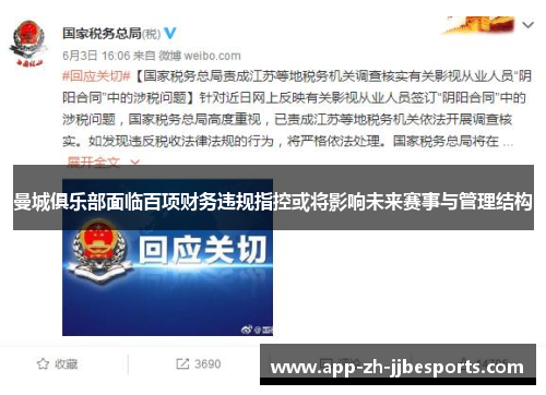 曼城俱乐部面临百项财务违规指控或将影响未来赛事与管理结构
